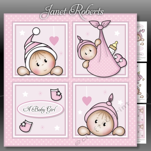 Baby Girl Squares Mini Kit