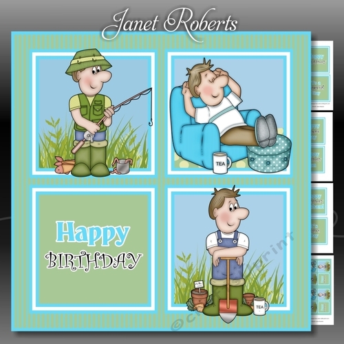 Dave Birthday Squares 2 Mini Kit