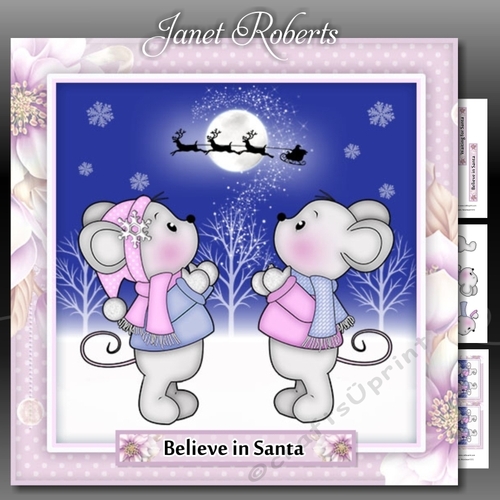 Waiting For Santa Christmas Mice Mini Kit