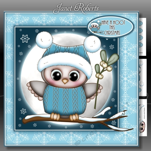 Olivia Owl With Mistletoe Mini Kit