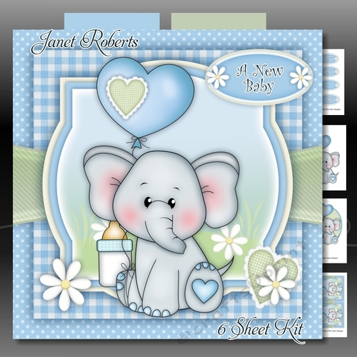 Ella With Heart Balloon Blue Mini Kit
