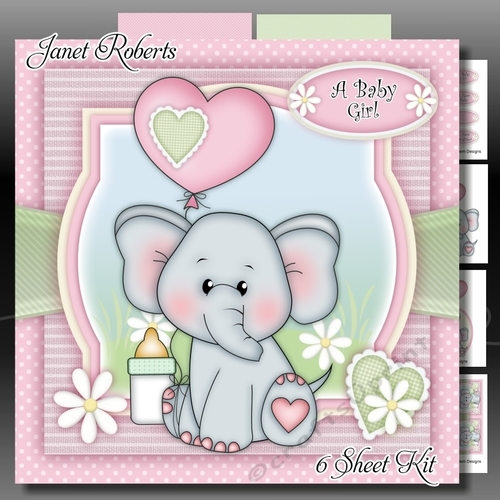 Ella With Heart Balloon Pink Baby Girl Mini Kit