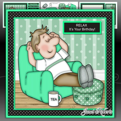 Relaxing Dave Green Mini Kit With Ages 30, 40, 50 Male Birthday/Fathers Day
