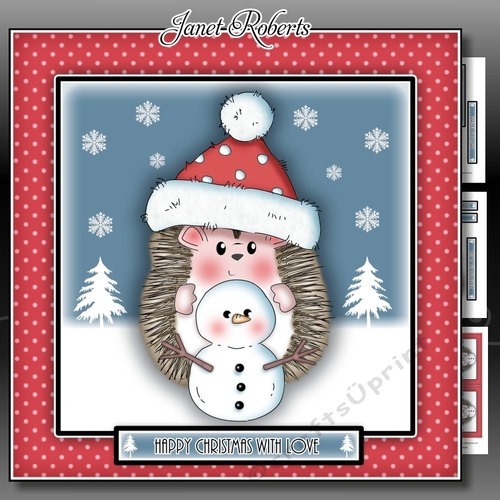 Hedgy With Snowman Mini Kit
