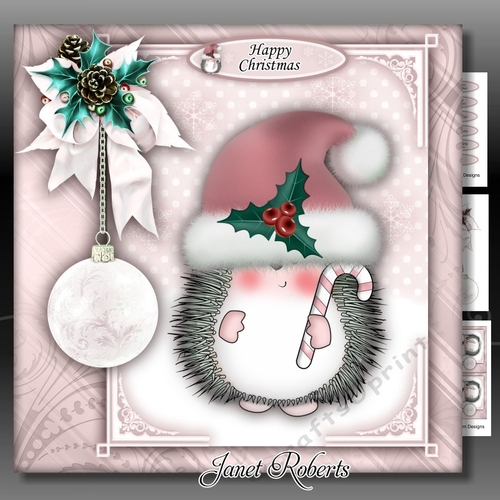 Hedgy with Candy Cane Pink Mini Kit
