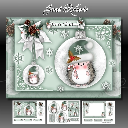 Hedgy With Candy Cane A5 Mini Kit