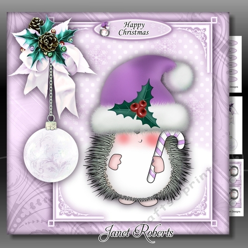 Hedgy with Candy Cane Lilac Mini Kit