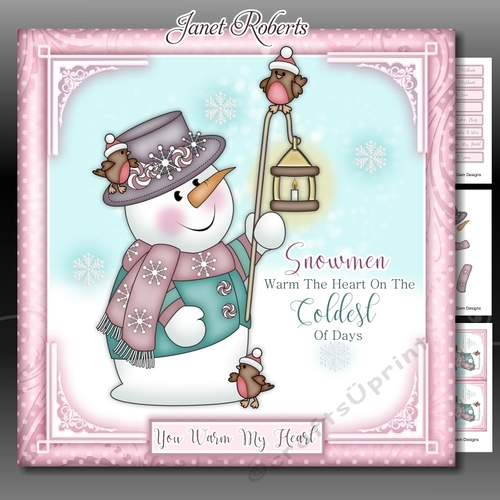 Snowmen Warm The Heart Pink Mini Kit