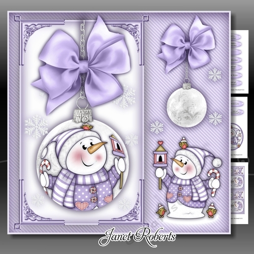 Chilly With Bird House Bauble Lilac Mini Kit