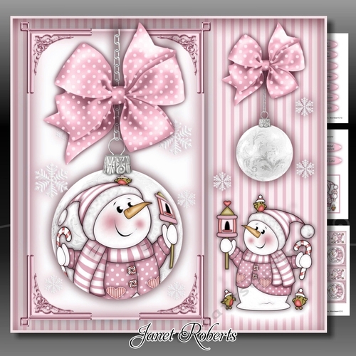 Chilly With Bird House Bauble Pink Mini Kit