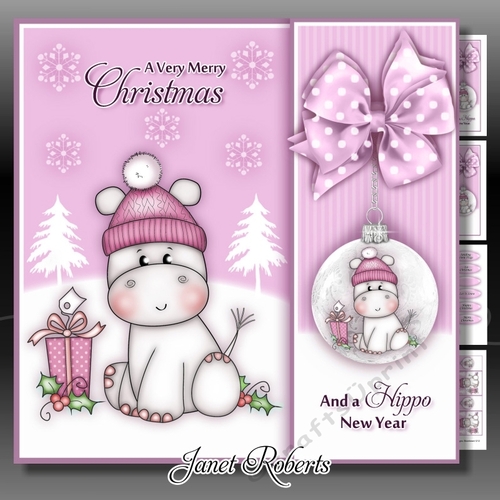 Hippo Christmas Pink Mini Kit