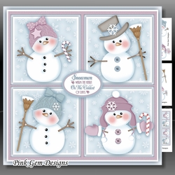 Snowmen Squares Mini Kit