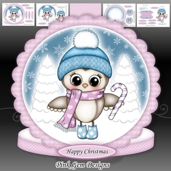 Olivia Owl With Candy Cane Mini Kit
