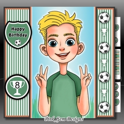 Football Boy Green With Ages 8 to 16 Yrs