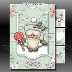 Santa Stop Here Ollie Green A5 Mini Kit