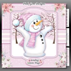 Pink Chilly Snowman Mini Kit