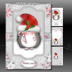 Hedgy With Candy Cane A5 Mini Kit