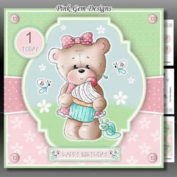 Cupcake Teddy With Ages 1 to 5 Yrs