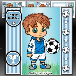 Football Boy Blue Mini Kit With Ages 3 to 7 Yrs