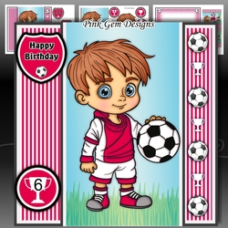 Football Boy Red Mini Kit With Ages 3 to 7 Yrs