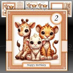 Birthday Animals With Ages 1 to 8 Yrs