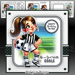 A Girl With Goals Black & White Mini Kit