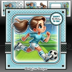 Football Girl Blue