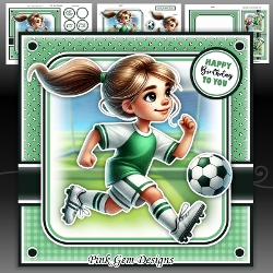 Football Girl Green
