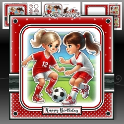 Football Girls Red Mini Kit