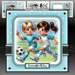 Football Girls Blue Mini Kit