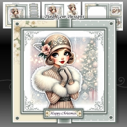 Christmas Art Deco Girl Mini Kit