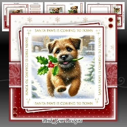 Santa Paws Holly Border Terrier Mini Kit