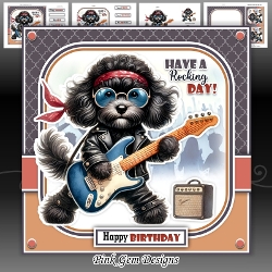 Rocking Birthday Black cockapoo Mini Kit