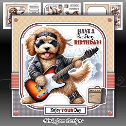 Rocking Birthday Golden Cockerpoo Mini Kit