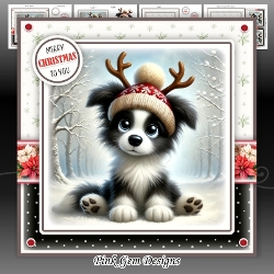 Happy Woofmas Border Collie Mini Kit