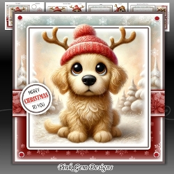 Happy Woofmas Golden Retriever