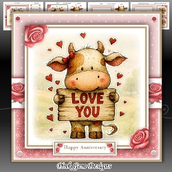 Romantic Cow Anniversary/Valentines/Birthday