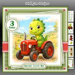 Dinosaur Tractor Mini Kit With Ages 2 to 8 Yrs