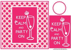 Keep Calm & Party on Pink Birthday Card