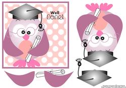 Well Done Graduation/exams Card Pink