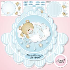 Thank Heavens Boy Rocker Card Kit