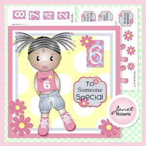Jada in Sneakers Girls Birthday Topper