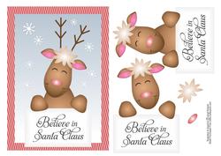 Believe in Santa Reindeer Topper