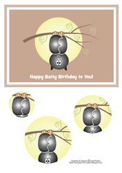 Happy Batty Birthday Topper