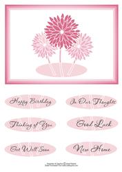 Dahlias Birthday/thinking of You/ New Home/get Well Topper