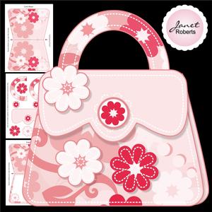 Flower Power Handbag Card Mini Kit