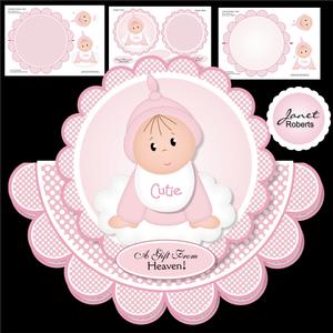 A Gift from Heaven Girl Rocker Card Mini Kit
