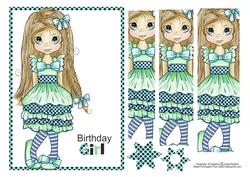 Birthday Girl Poppy Card Topper
