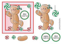 Ginger with Lollipop Christmas Topper
