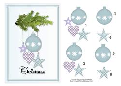 Christmas Decorations Blue A5 Christmas Topper